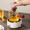 Round Lattice Multifunctional Electric Ceramic Tea Maker Set