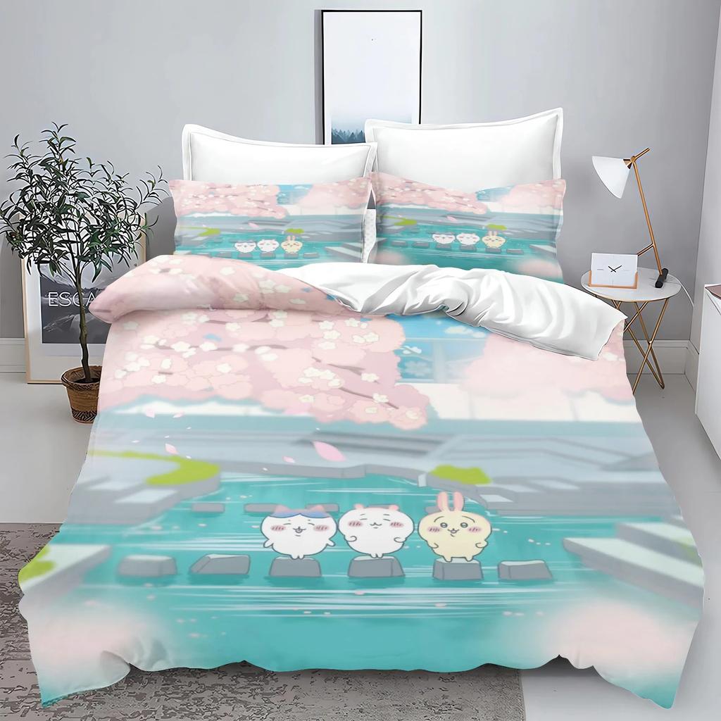 Chiikawa Bed Cover Collection Bed Cover 3-Piece Collection 1 Quilt Cover Universal, Suitable For Children And Adults Covers Twin Size Size Sets