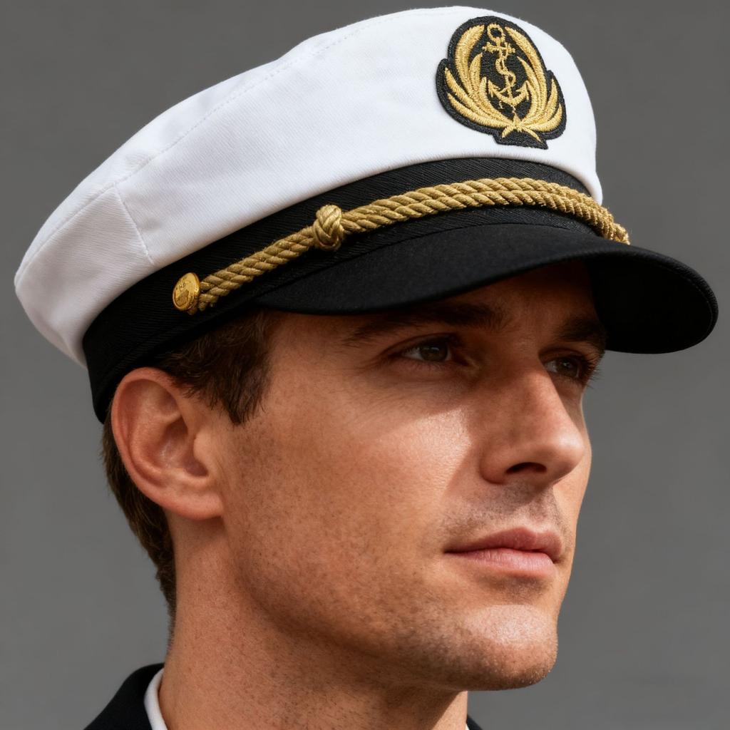 Adult Yacht Sailor Captain Hat Adjustable Men's and Women's Party Hat Makeup Ball Dressing Event Excellent Stylish Accessories