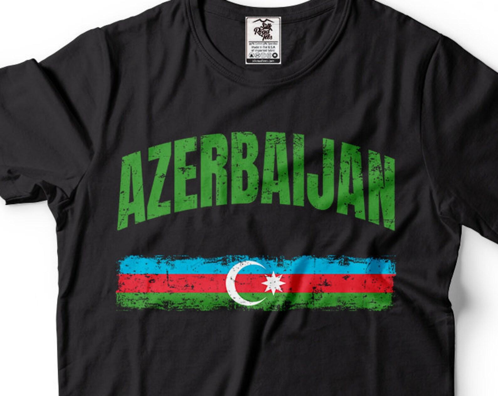 Azerbaijan Flag T-Shirt: National Pride Azeri Heritage Tee S