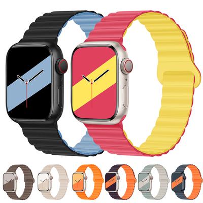 Magnetische Schleife Strap Für Apple uhr band 45mm 41mm 44mm 40mm 42mm 38mm Silikon armband Armband Für iWatch UItra 8 7 6 5 4 SE