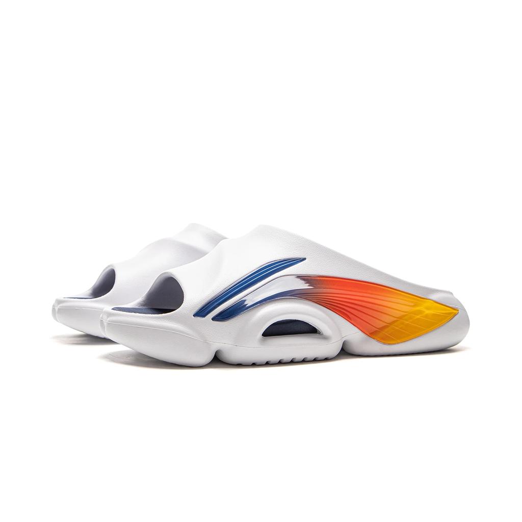 Li Ning Badfive Slide Og Casual Breathable Lightweight Non-Slip Slide Sandals Men Footwear White ABTV007-4