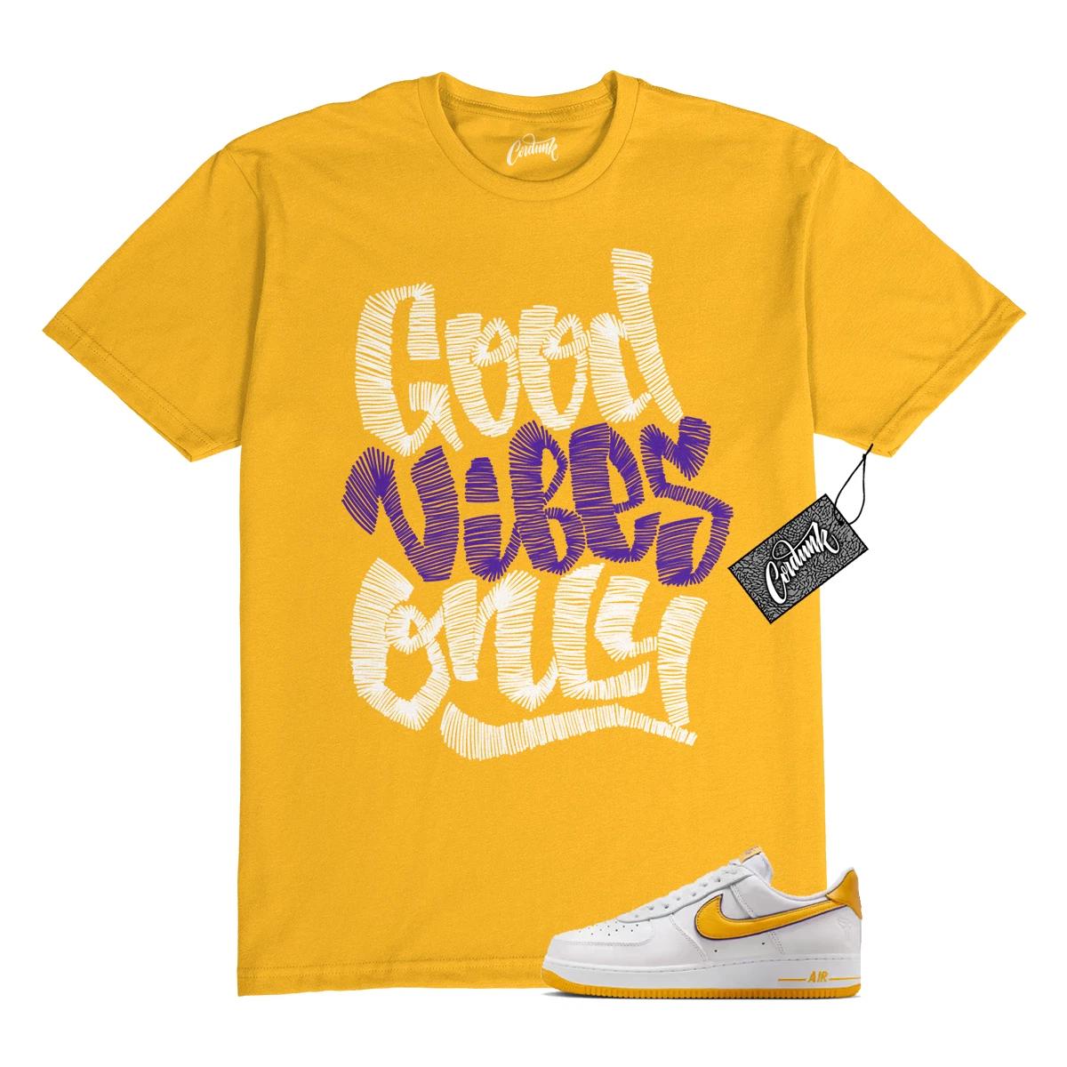 

Air Force 1 White Varsity Maize Varsity Purple T Shirt to Match GVO 2XL