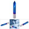90 Degrees Chamfer End Mill 2 Flute Blue Coating Tungsten Steel Cemented Carbide Router Bit