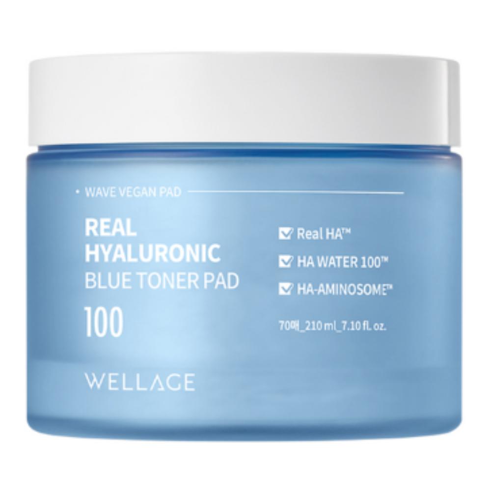 

[WELLAGE] Real Hyaluronic Blue Toner Pad 210ml (70 Pads)