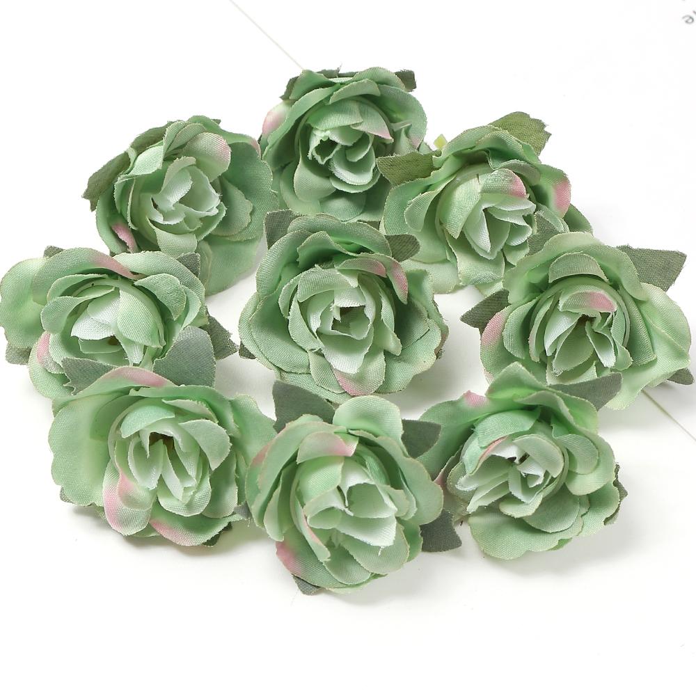 10/20Pcs 3.5cm Mini Rose Artificial Flowers Heads for Home Decor Garden Wedding Decoration Fake Flowers DIY Craft Accessories