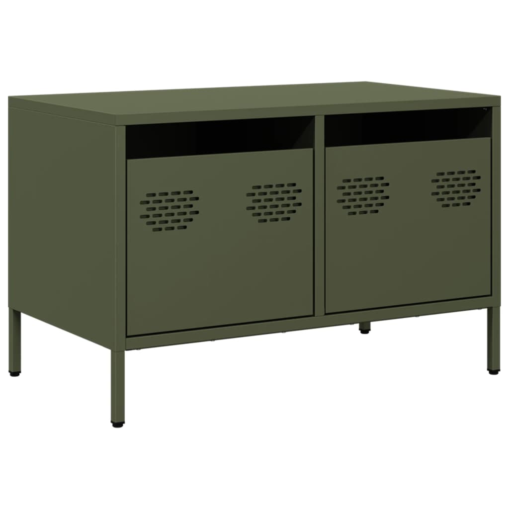 TV Stand In Olive Green 68 X 39 X 43.5 Cm Cold Rolled Steel