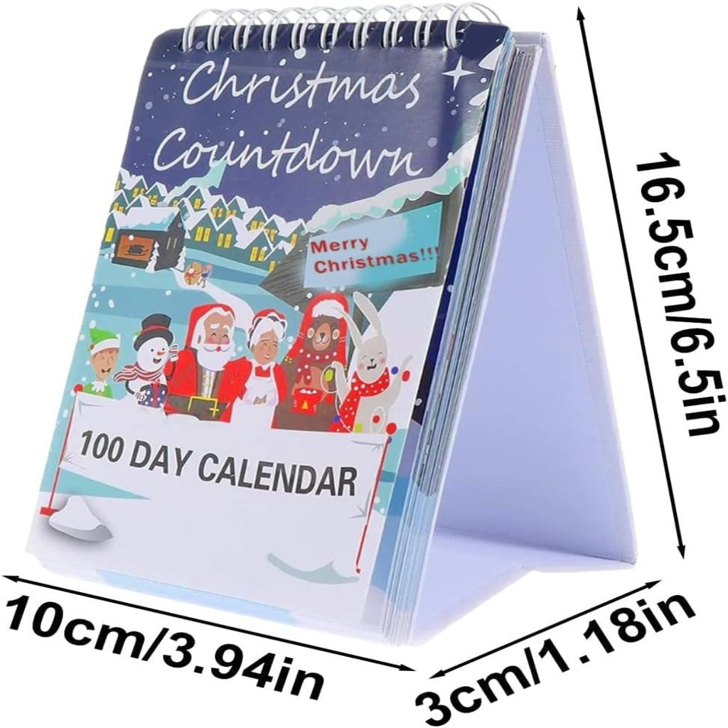 2025 Christmas Countdown 100 Days Desktop Advent Calendar For Home Offices Decor Desk Centerpiece