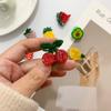 1 Cartoon-Frucht Acetat Haarnadel süße kleine Klammer Erdbeere Zitrone Kirsche Traube Pony gebrochene Haarnadel Top-Clip Haarschmuck