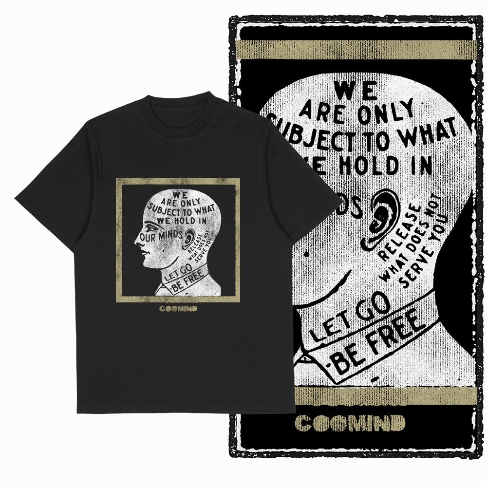 Coolmind U4 Streetwear Cool Print Exclusive Graphic T shirt fo men 100% Cotton Big Size vintage BLACK men's novelty tee shirt