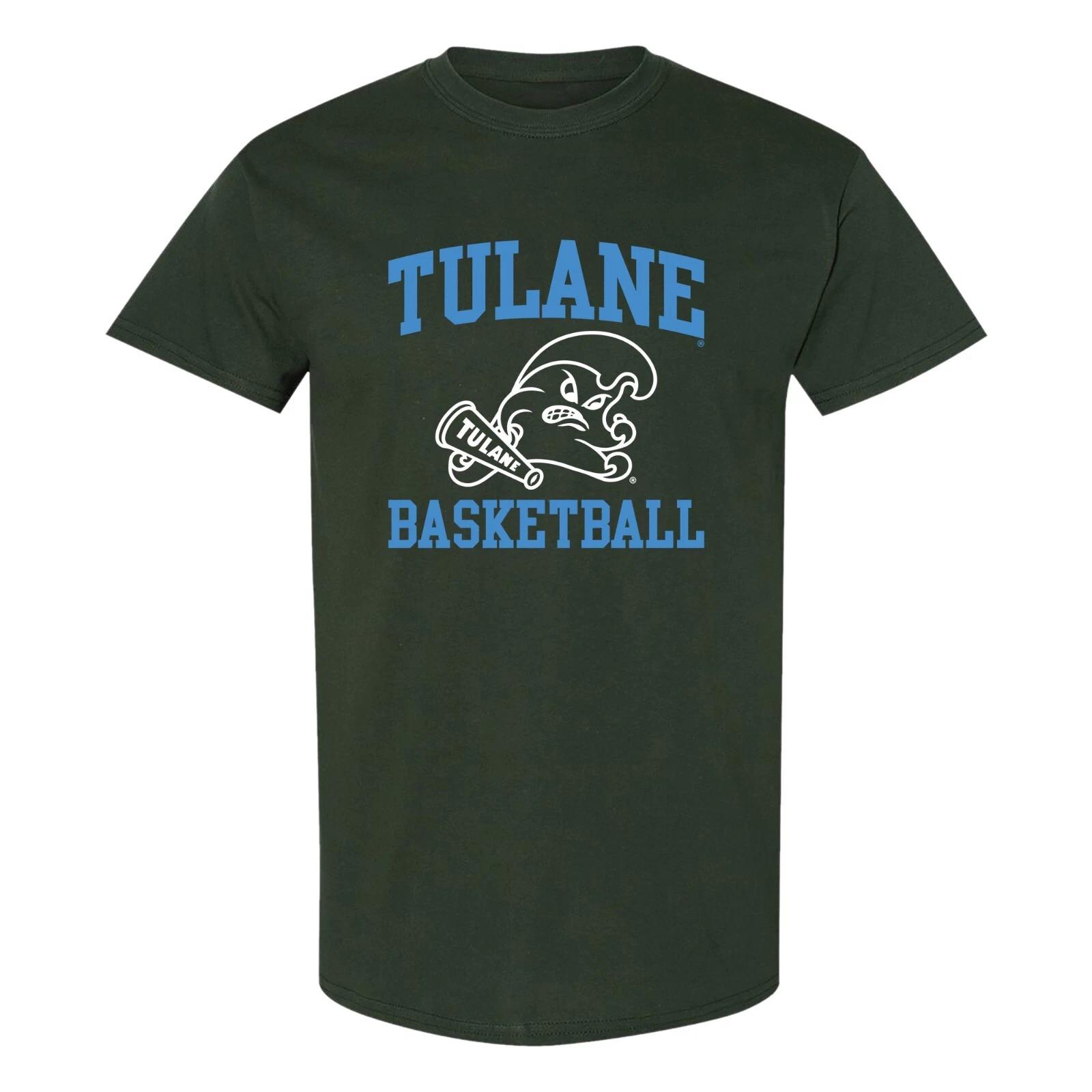Tulane Green Wave Arch Logo Basketball T-Shirt - Forest 3XL