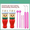Diy Crochet Rope Maker With Wooden Handle For Handmade Cord Crafting