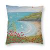 The Path To Poppy Bay Square Pillowcase Polyester Linen Velvet Printed Zip Decor Sofa Cushion Cover x