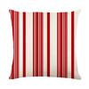 Letter Print Christmas Pillow Cover Home Sofa Bedroom Pillow Cushion Cover Linen Stripe Cushion Cover