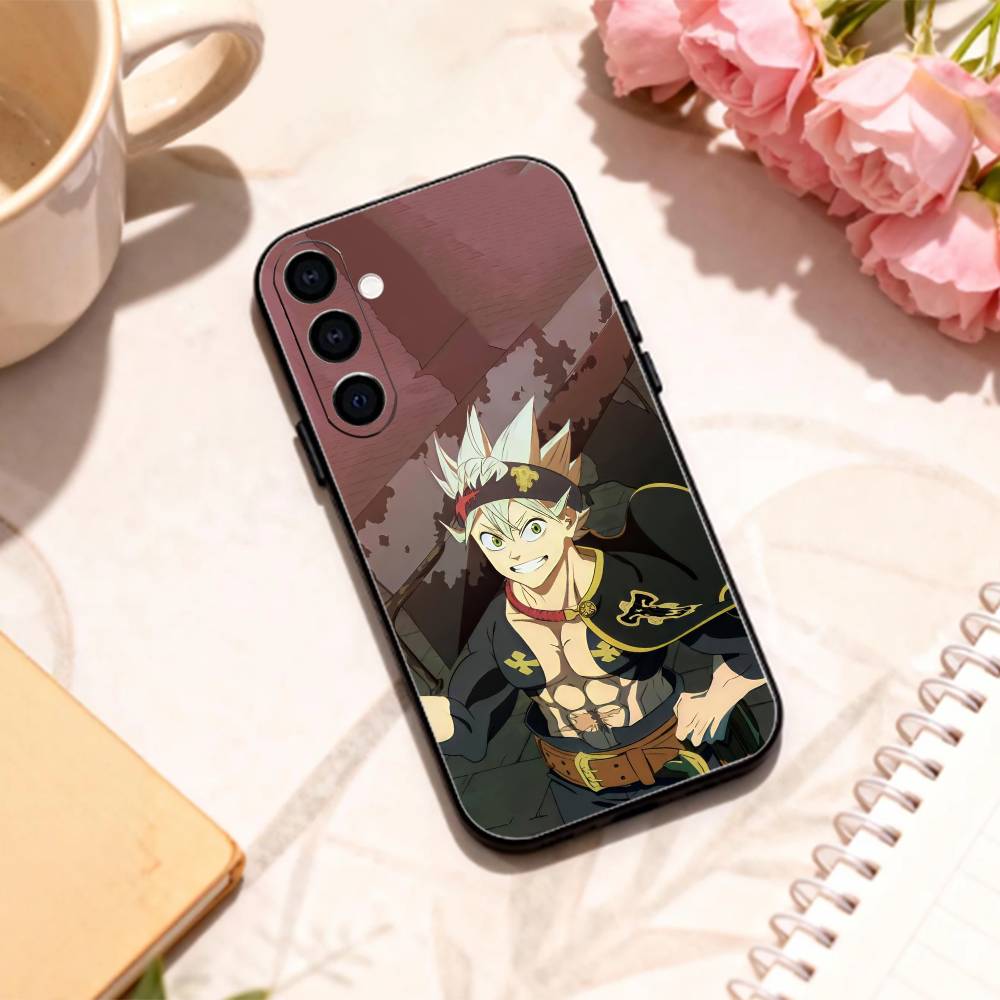 Magic B-Black C-Clover   phone Case For Samsung Galaxy A73,A72,A71,A70,A53,A52,A51,Others Soft Black Shell