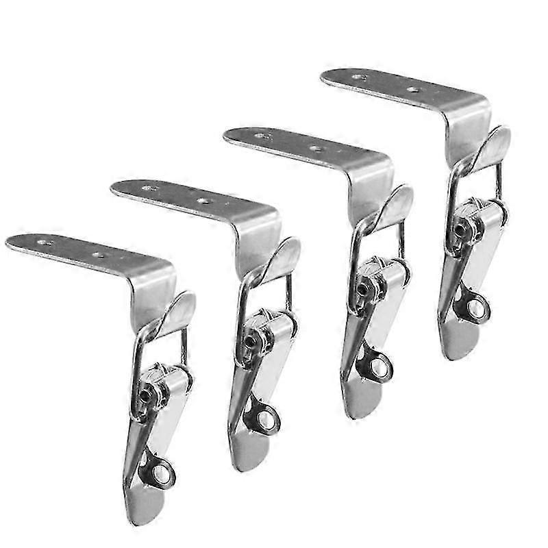 90 Grad Entenschnabel Schnalle Hakenverschluss Edelstahl Federbelastet Zug-Toggle-Riegel Klemme Silber