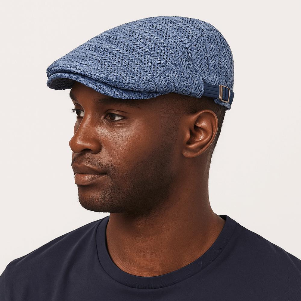 Flat Straw Beret Vacation Painter Beret Japanese Style Straw Newsboy Cap Men Women