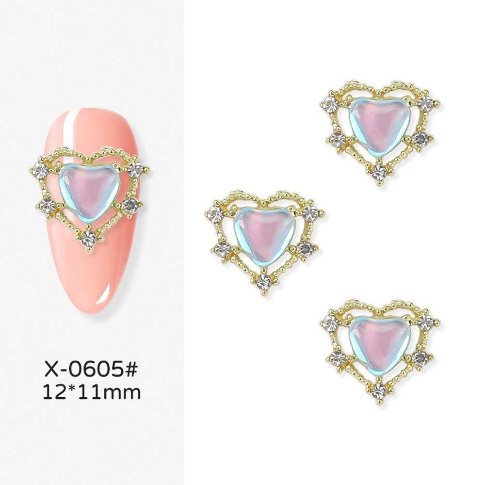 Zinc Zinc Alloy Nail Ornament 3D Nail Art Drills Nail Jewelry Rabbit Nail Decorations Heart Nail Rhinestones