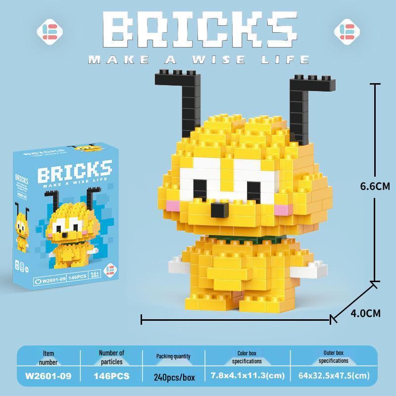 Cartoon Figurine Building Blocks: Kuromi, Cinnamoroll & Melody Rabbit - Educational Toy Blind Box for Kids
