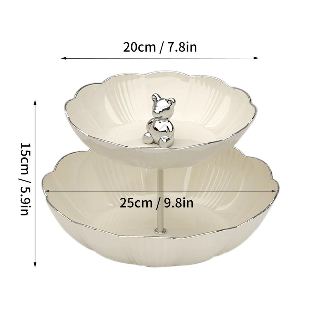 Dessert Cake Stand Valentines Day Ramadan Table Decoration Fruit Tray Holder Multilayer Display Stand Snack Candy Plate