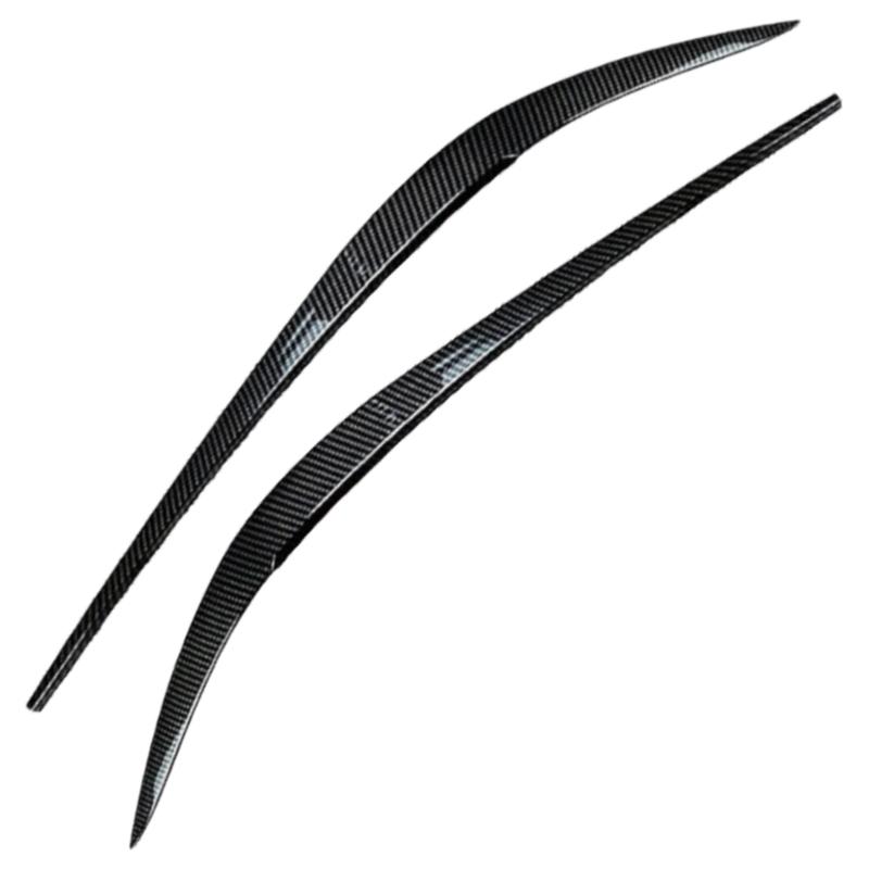 2Pcs Car Headlight Head Lamp Eyebrow Headlight Cover Trim Sticker for BMW 3 Series G20 G28 320i 330i Sedan   -