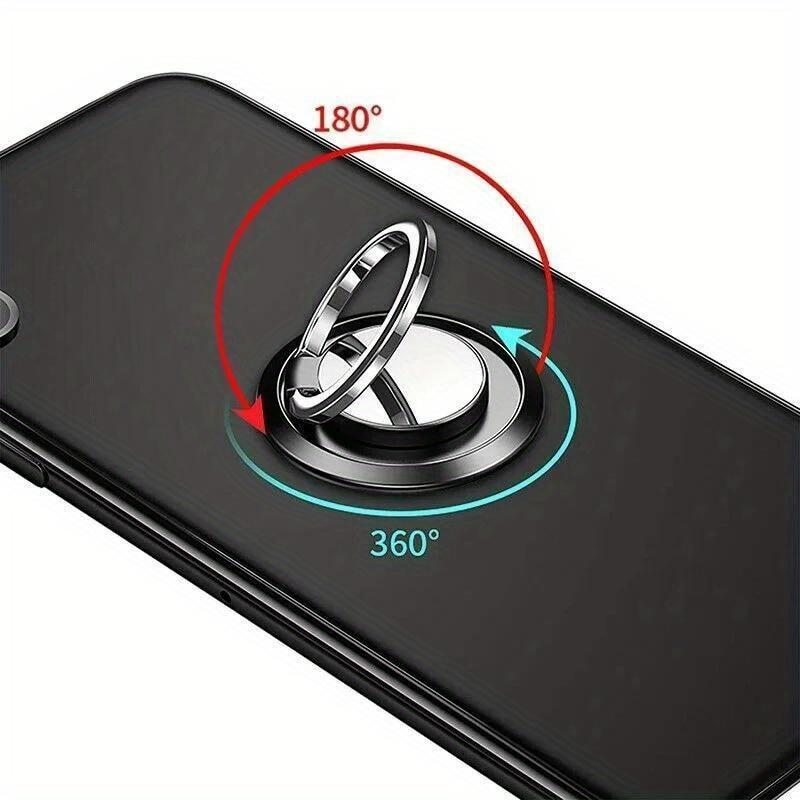 360 Rotating Finger Ring Phone Holder for IPhone Samsung Xiaomi Huawei Mount Back Sticker Magnetic Wireless Charger Friendly