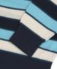 Brownbreath Striped Jacquard Hood Zip Up - Blue
