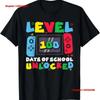 Level  Days Of School Unlocked Video Games Boys Gamer T Shirt Vintage Washed Stretched Versatile Graphic Slightly Vintage
