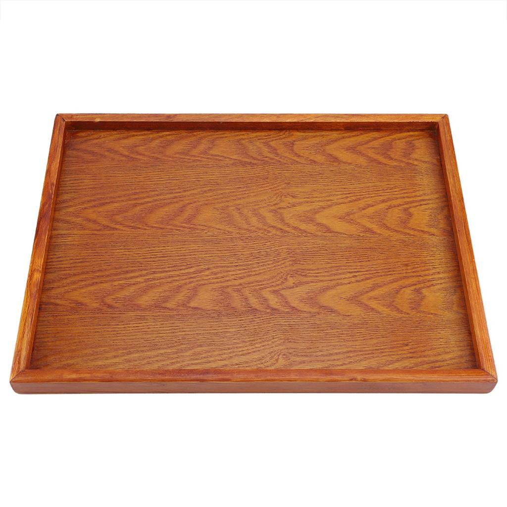 Rectangle Wooden Tea Tray Serving Table Plate Snacks Food Storage Dish for Hotel Home