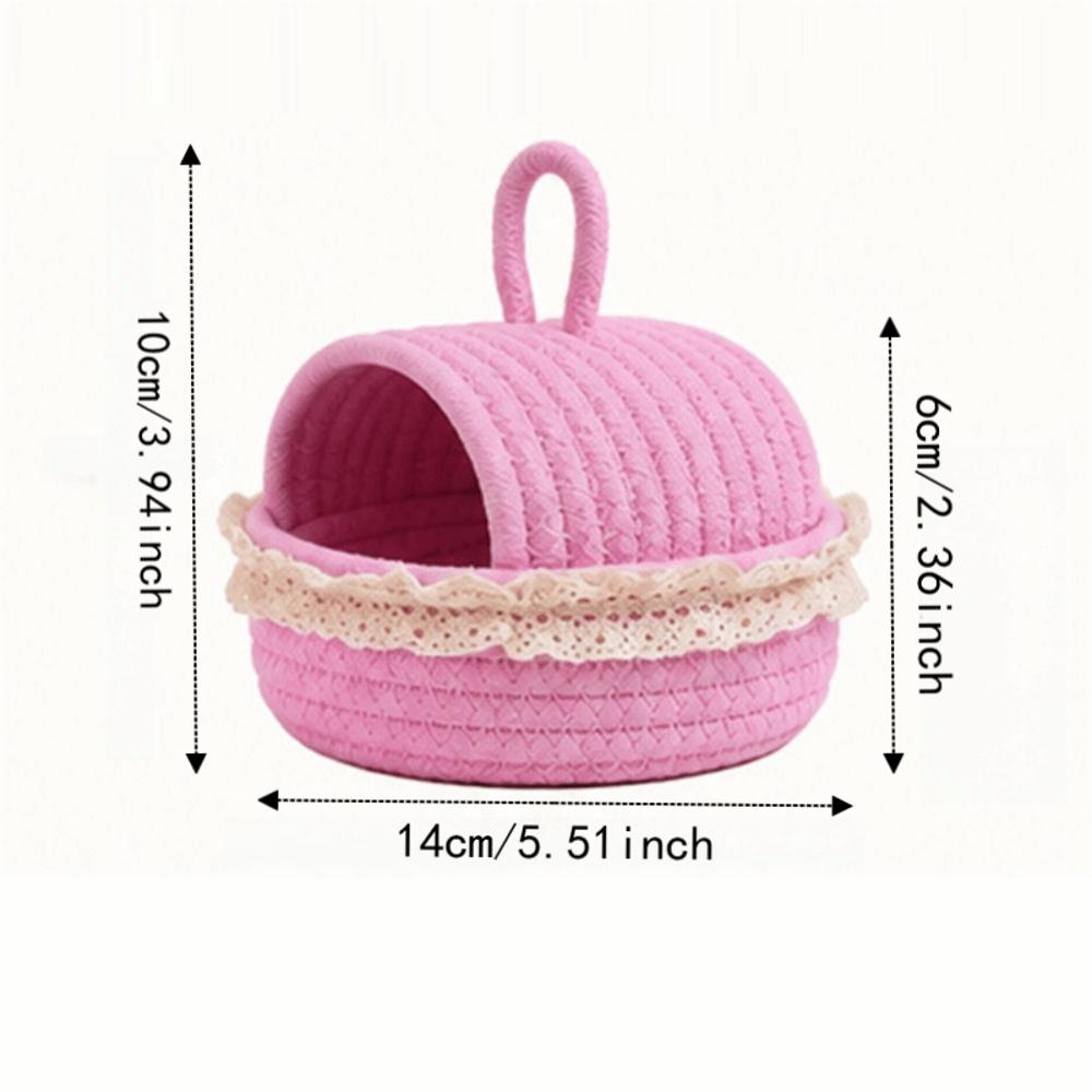 Scratch Resistant Weave Hamster Nest Wear Resistant Hamster Cage Guinea Pig Tunnel Rest Shelter