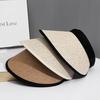 Straw Hat Black Rubber Board Big Along Empty Top Hat Summer Women UV Sunscreen Sun Hat