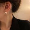 Korean Style Titanium Heart Earrings: Chic, Versatile, Celebrity-Endorsed Design.
