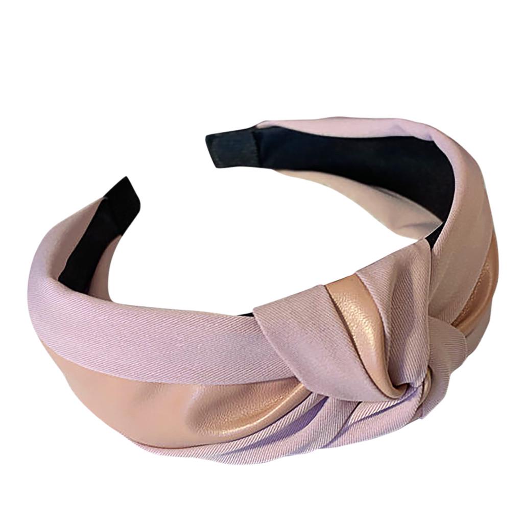 Fashion Women Patchwork Tie Hairband Hairpin Knot Head Hoop Hair Headband