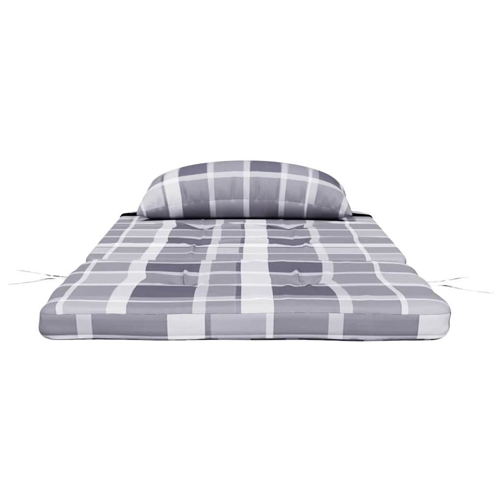 Adirondack Chair Cushions 2 pcs Grey Checkered Pattern Oxford Fabric