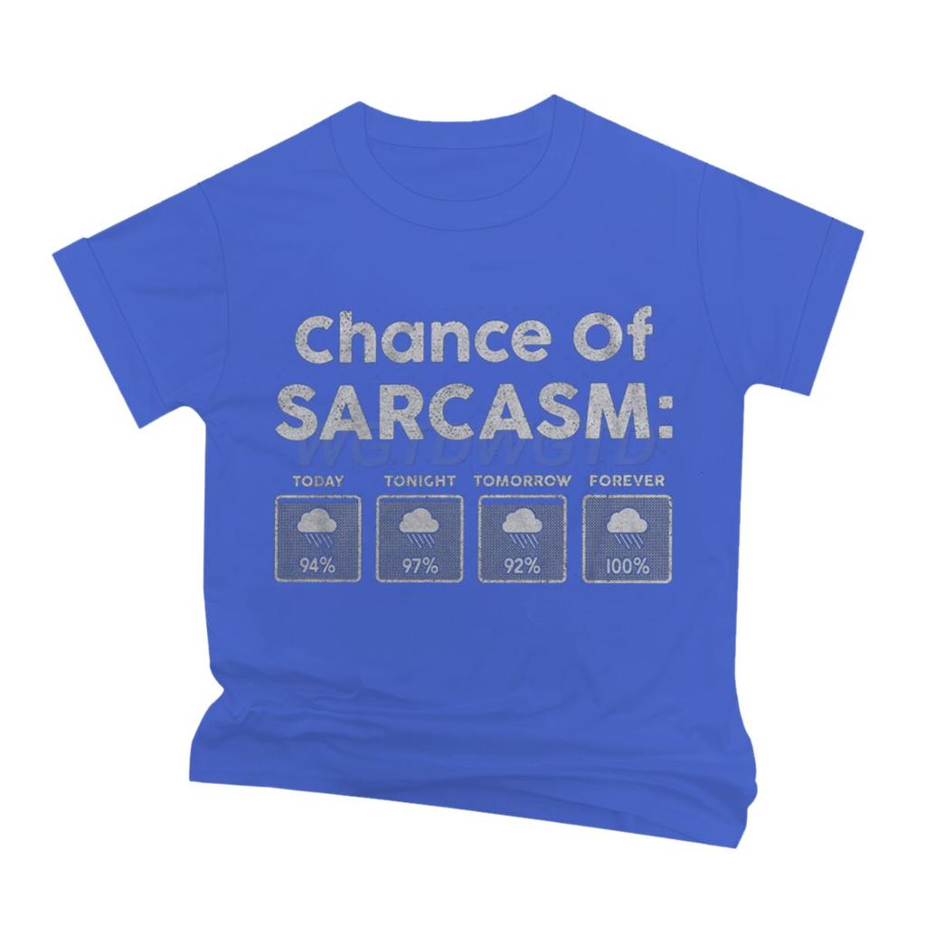 Chance auf Sarkasmus Heute Print T-Shirt Herren Damen Vintage Humor Streetwear Kurzarm Rundhals Lustig Kleidung Herren