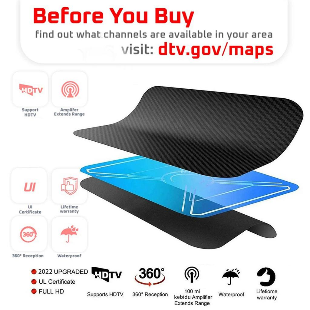 3000miles Range 1080p Hd Digital Tv Antenna Indoor Outdoor Dvb-t2 Tv Antenna With Amplifier Signal Booster