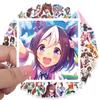 50 Stück Uma Musume Pretty Derby Spiel Graffiti Aufkleber Anime Mädchen Cartoon Aufkleber für Gitarre Telefon Gitarrenbecher Skateboard Spielzeug