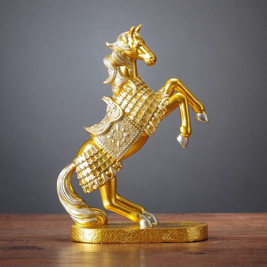 Simulated Horse Figurine Realistic Miniature Pony Resin Statue Animal Sculpture Decoration Ornament Housewarming Gift