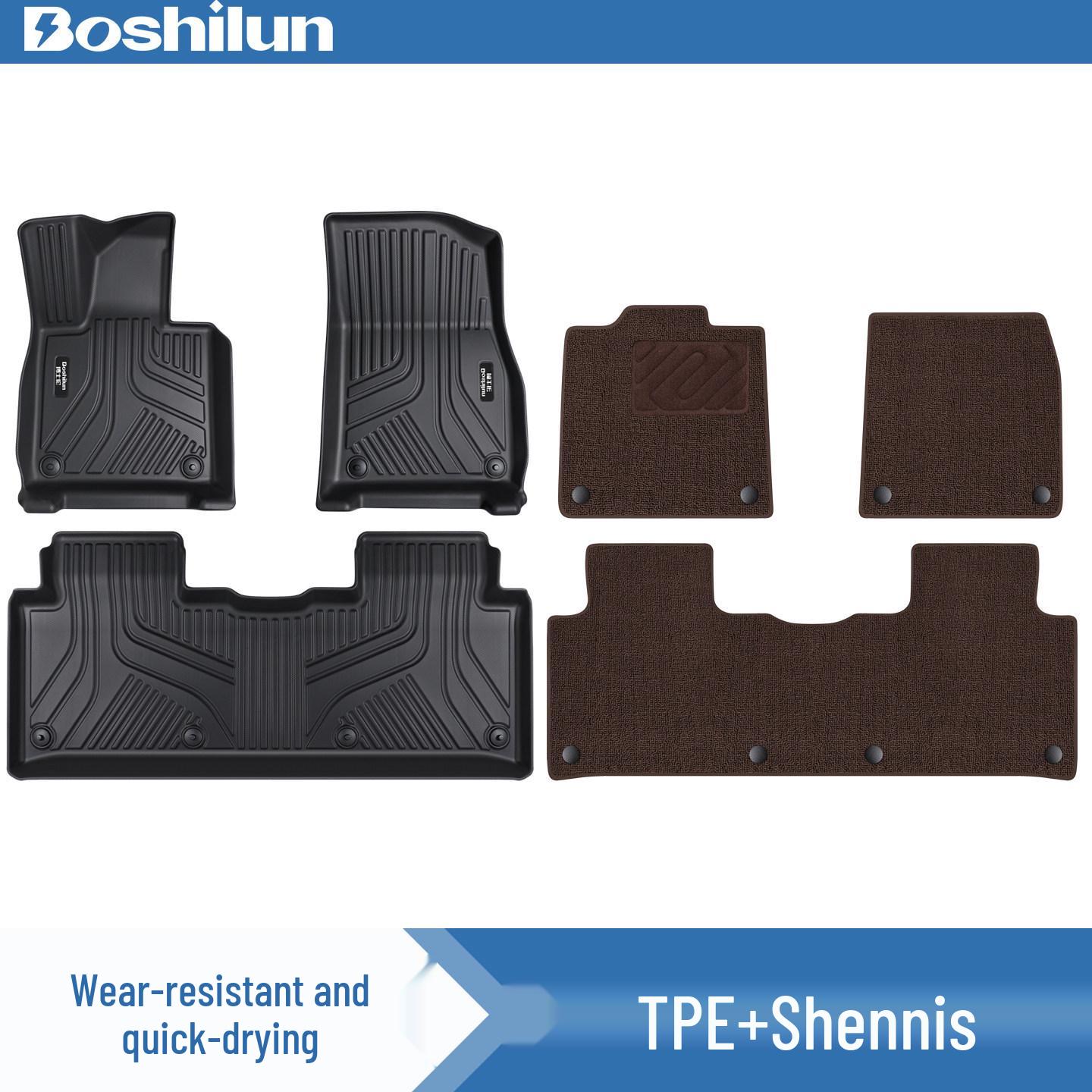 Luxury Double Layer TPE Floor Mats for Haval H6 (2011-2025) - Semi-Enclosed Starry Sky Design Haval H6/2017-2021 Second Generation Blue Label