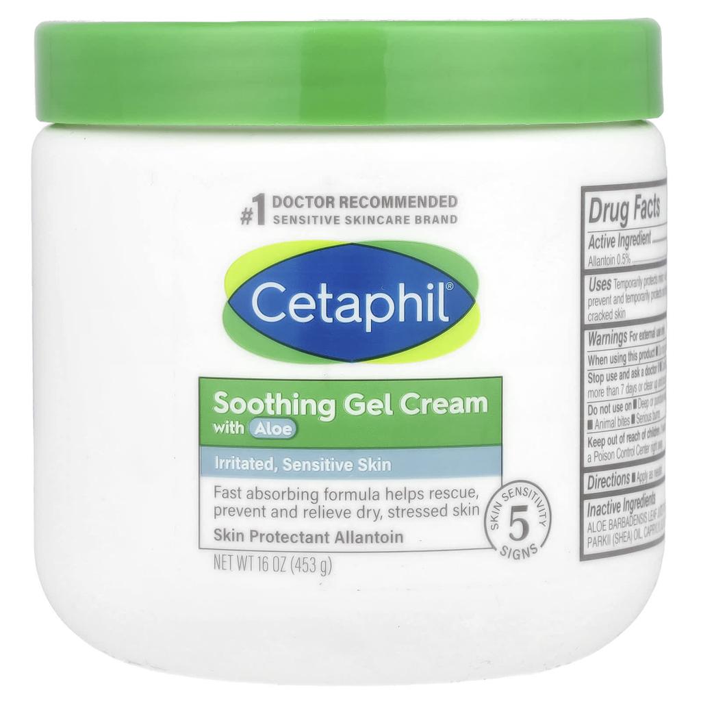 Aloe Soothing Gel Cream, Medium, Fragrance Free, 453G(16Oz)