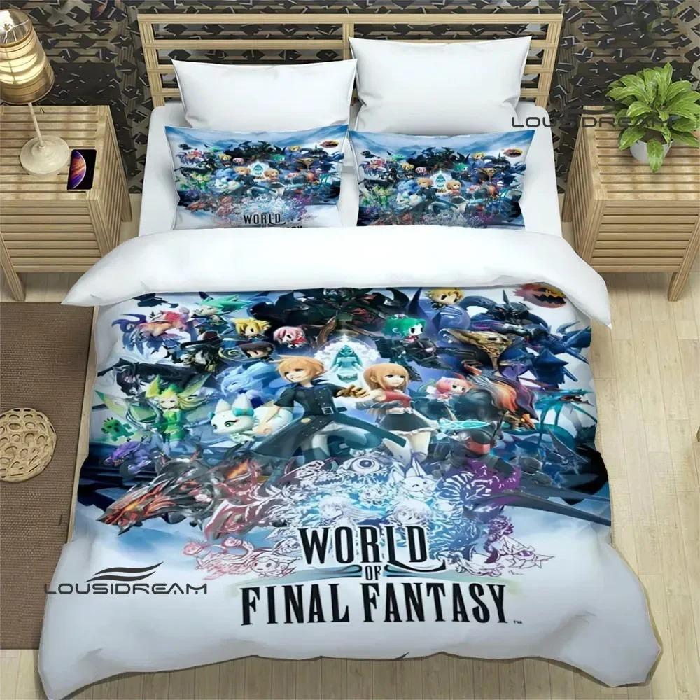 Game FINAL FANTASY Print Beddengoedsets voortreffelijke bedbenodigdhedenset dekbedovertrek dekbedset beddengoedset luxe verjaardagscadeau EU Single 135x200cm