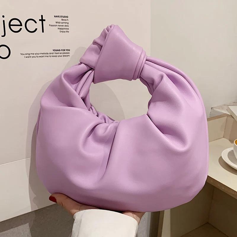 PU Leather Small Bag for Women Shoulder Bag Ruched Party Bag  Fashion Ladies Messenger Bags  Crossbody