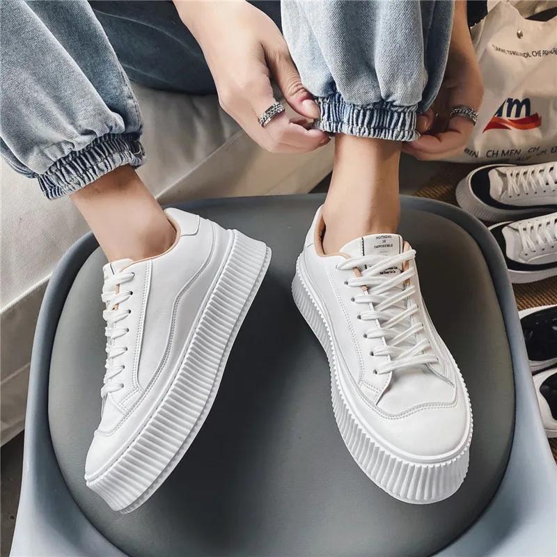 Youth Board Shoes Men's Fashion All-match Student Casual Men Shoes New Spring Thick-soled Increase Comfortable Men's Shoes Trend