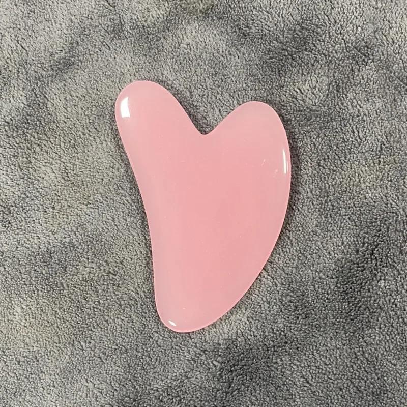 1pc Heart Shape SPA Massage Beeswax Gua Sha Scraping Massage Scraper Face Massager Acupuncture Guasha Board Massager for Face