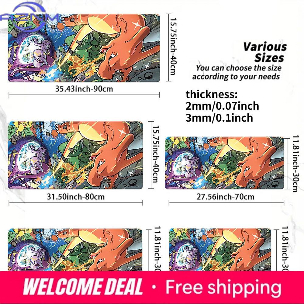 Charizard vs Mewtwo Epic Battle Pokmon Gaming Mouse Pad 30x80x0.2cm