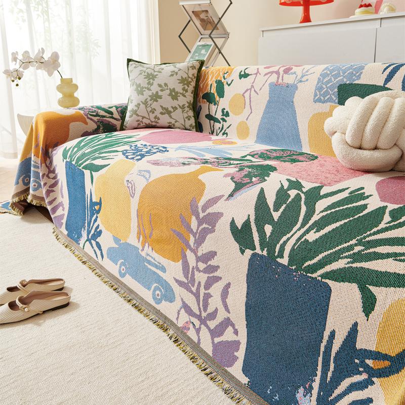 

Винтажное полотенце для дивана, современный роскошный дизайн, универсальный чехол для дивана, нескользящее одеяло для дивана на все времена года, стильный защитник 180*230cm