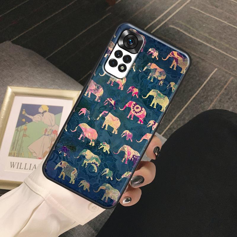 Cute Baby Elephant Funda For Xiaomi Redmi Note 13 14 Pro 9 10 11 12 Pro 10S 11S 12S Redmi 13C 10C 12C 14C Case