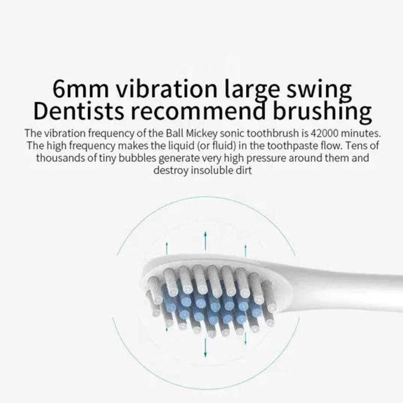 Electric Ultrasonic Toothbrush Six Speed Mode Home Soft Hair USB Charging Waterproof Adult Tooth Cleaner Automatic Couple Set