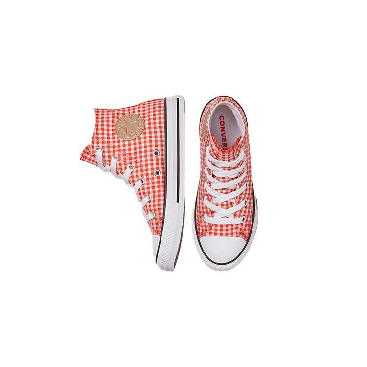 Converse Chuck Taylor All Star Comfortable Versatile High Top Kids Canvas Shoes Kids Sneakers Coral-Orange 670692F