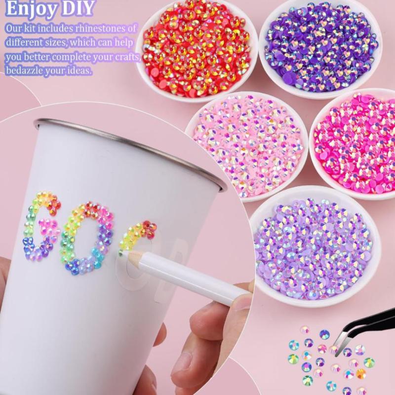 15 Colors Resin  Bedazzling Kit Jelly  Kit For Bedazzling Flatback Gems For Clothes Nail Book Diy